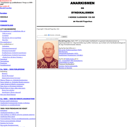 Anarkismen og syndikalismen i Norge