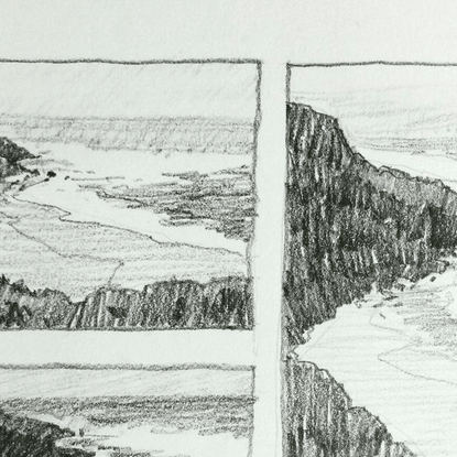 sue heston on Instagram: “Composition study No. 22. The California coast. I want to like the vertical one more, but I think ...