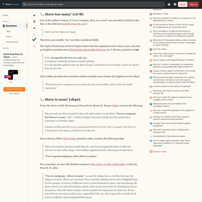 THE ORIGIN OF TWO IS COMPANY THREE IS A CROWD visual data 4