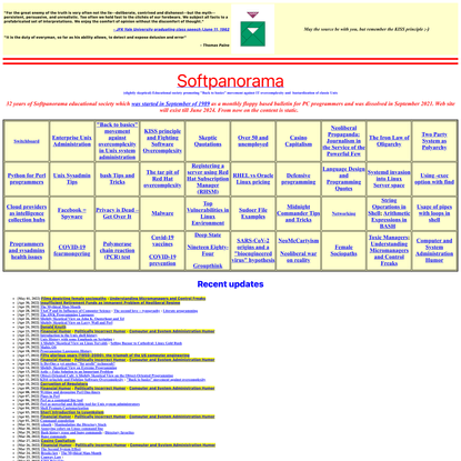Softpanorama: (slightly skeptical) Open Source Software Educational Society