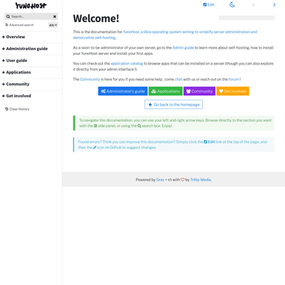 Welcome! | Yunohost Documentation