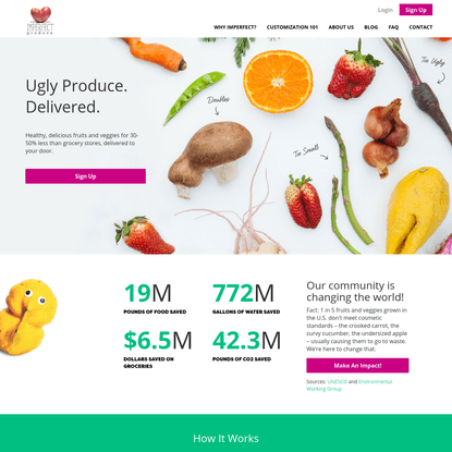 Imperfect: Ugly produce delivery for 30-50% less!