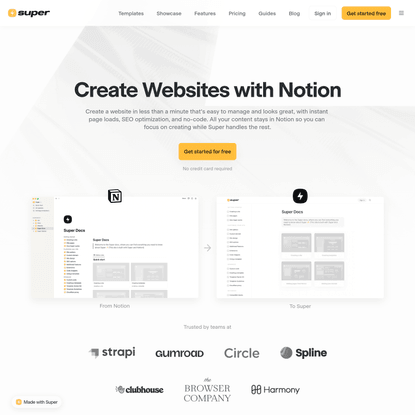 Super — Create Websites with Notion