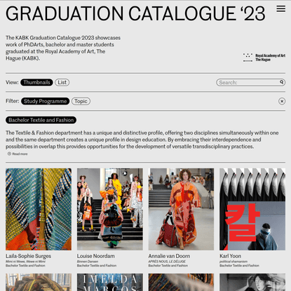 KABK Graduation Catalogue