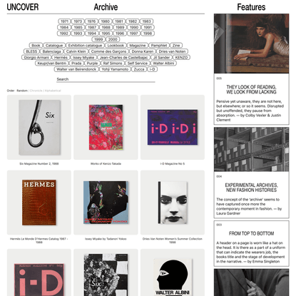 Uncover | Archive