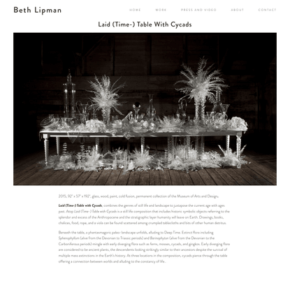 Laid (Time-) Table with Cycads — Beth Lipman