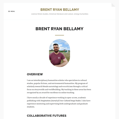 Brent Ryan Bellamy - teacher, writer, editor
