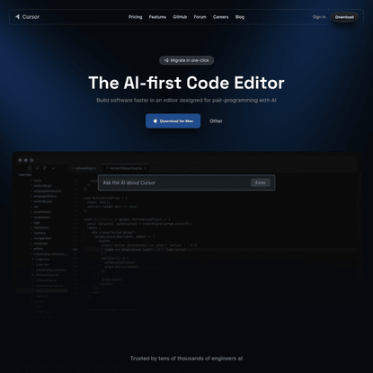 Cursor - The AI-first Code Editor