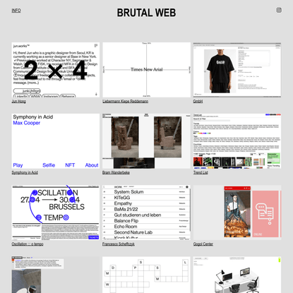 Brutal Web — Brutalism Websites Gallery