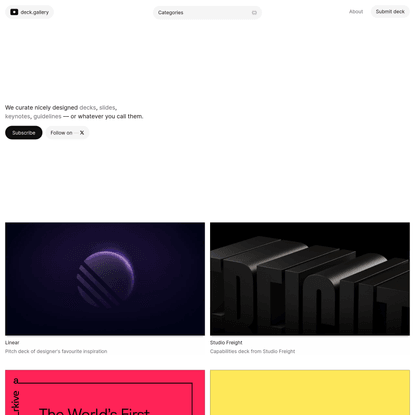 deck․gallery — nicely designed decks, curated