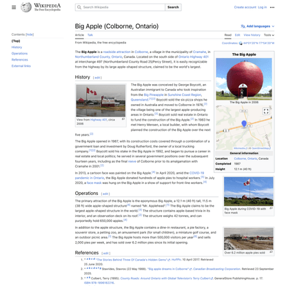 Big Apple (Colborne, Ontario) - Wikipedia