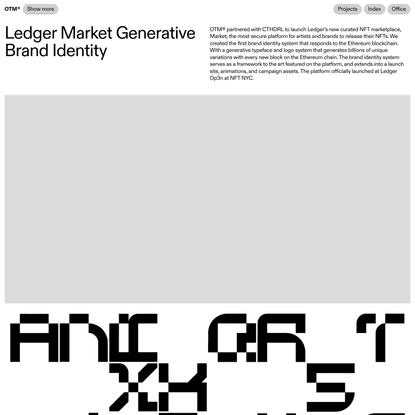 Ledger Market Generative Brand Identity | Office of Tal Midyan