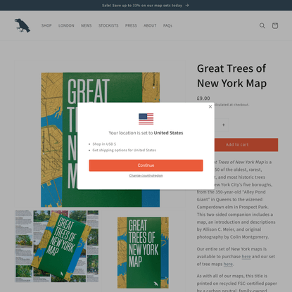 Great Trees of New York Map - Printed Guide to NYC’s Great Trees