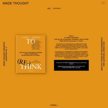 MADE THOUGHT – TO THINK TOMORROW
