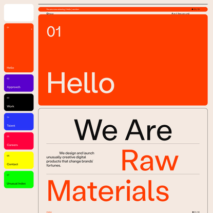 Raw Materials | An Unusual Design Company