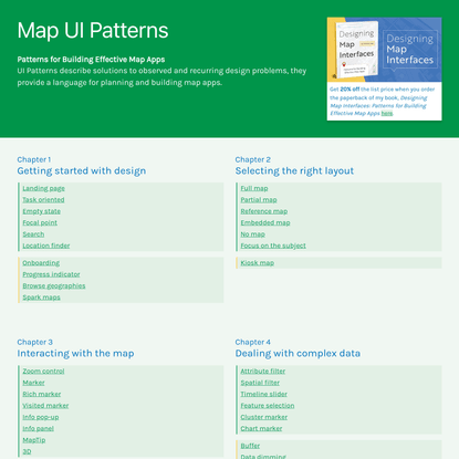 Map UI Patterns