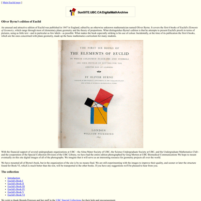 Byrne’s edition of Euclid