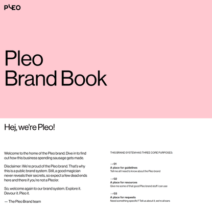 Welcome to the Pleo brand book