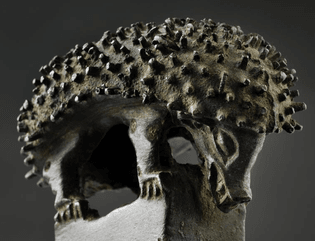 Hedgehog finial. Culture: Chinese - Xiongnu, Ordos Culture, Eastern Eurasian Steppe. Date: c. 400 BC - 100 AD.