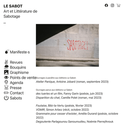 Le Sabot - Art et littérature de Sabotage