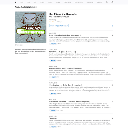 ‎Our Friend the Computer on Apple Podcasts