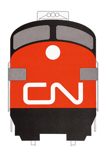 CN logo on client presentation materials, as reproduced in Industrial Design, no. 7, July 1961 (MF).