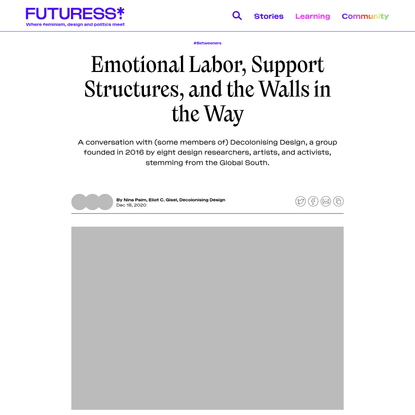 Emotional Labor, Support Structures, and the Walls in the Way