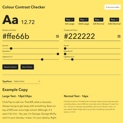 Colour Contrast Checker