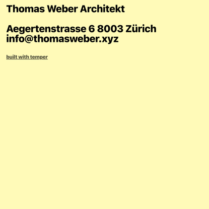 thomas weber architekt