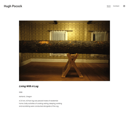 Living With A Log — Hugh Pocock