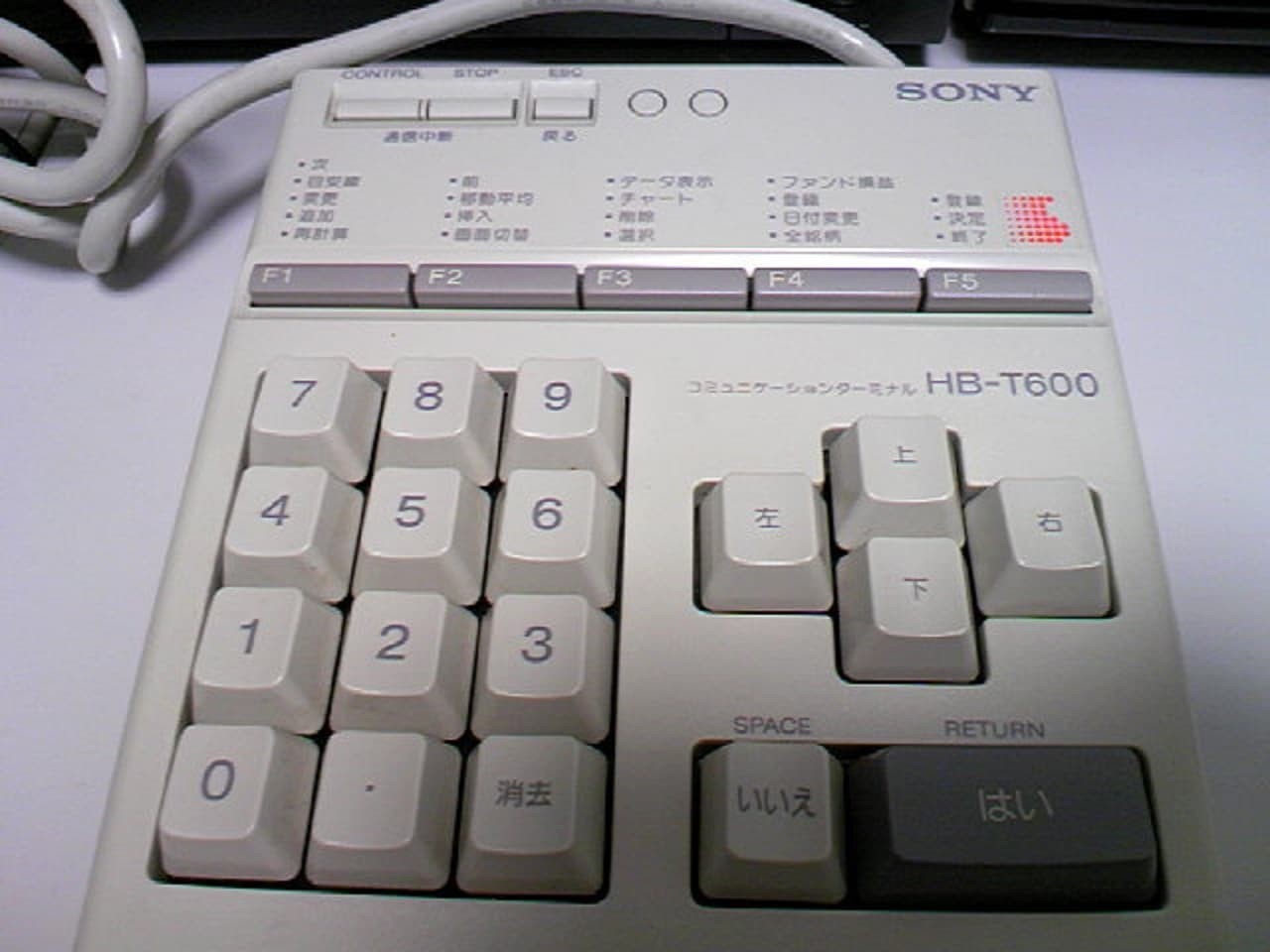 Sony HB-T600 keypad