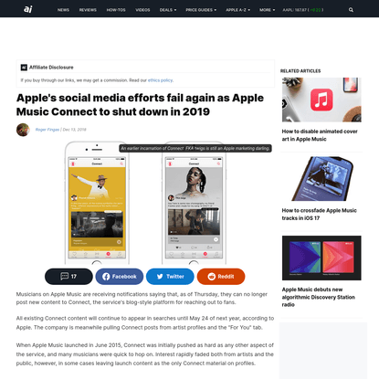 Apple's social media efforts fail again as Apple Music Connect to shut down in 2019 | AppleInsider
