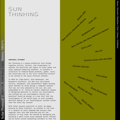 Sun Thinking