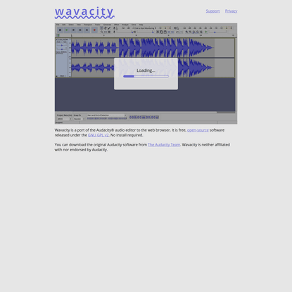 Wavacity | Online Audio Editor Based on Audacity
