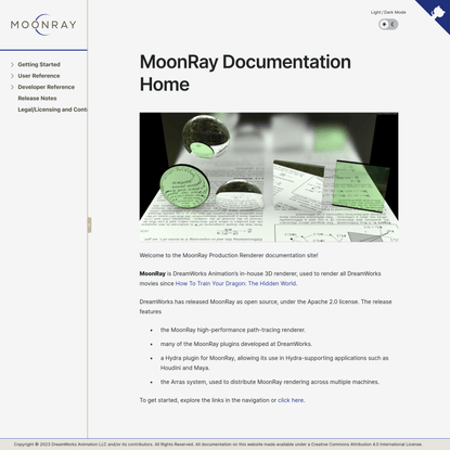 MoonRay Documentation Home
