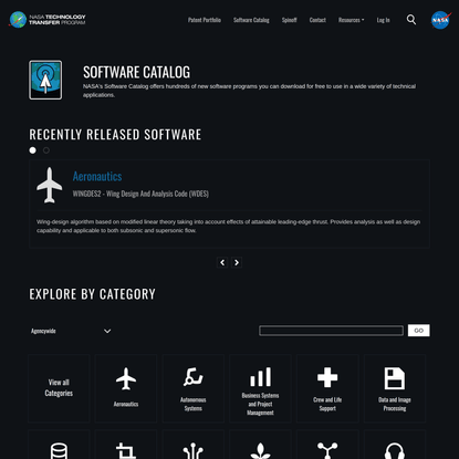 Home | NASA Software Catalog