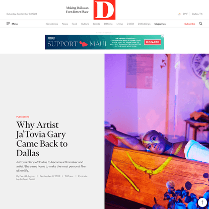 Why Artist Ja'Tovia Gary Came Back to Dallas