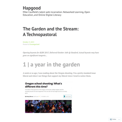 The Garden and the Stream: A Technopastoral