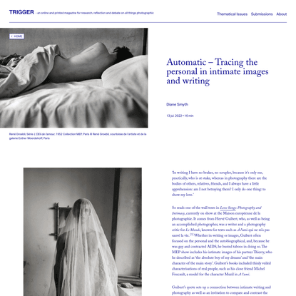 Automatic – Tracing the personal in intimate images and writing