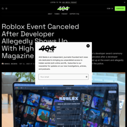 Roblox Event Canceled After Developer Allegedly Shows Up With High Capacity Magazine