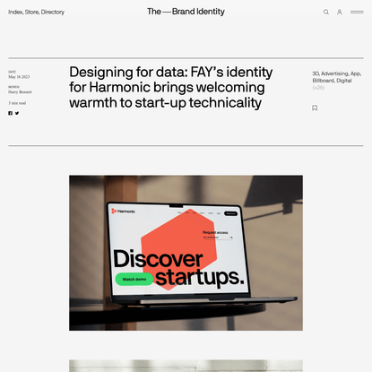 Designing for data: FAY’s identity for Harmonic brings welcoming warmth to start-up technicality — The Brand Identity
