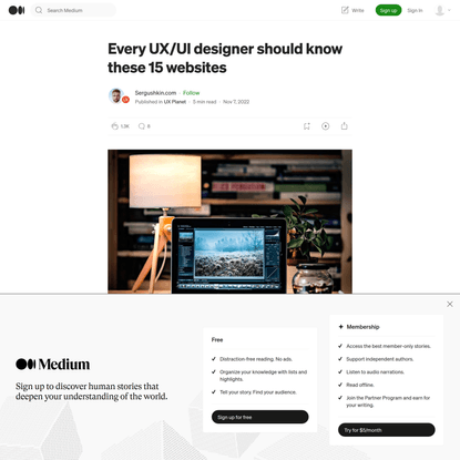 Every UX/UI designer should know these 15 websites