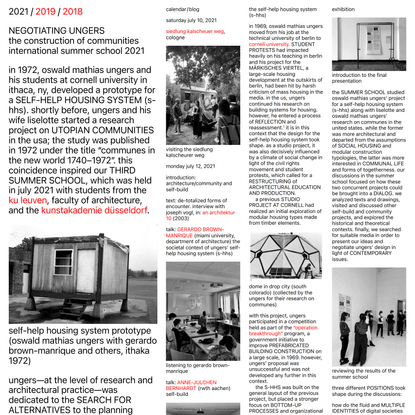negotiating ungers 2021: the construction of communities