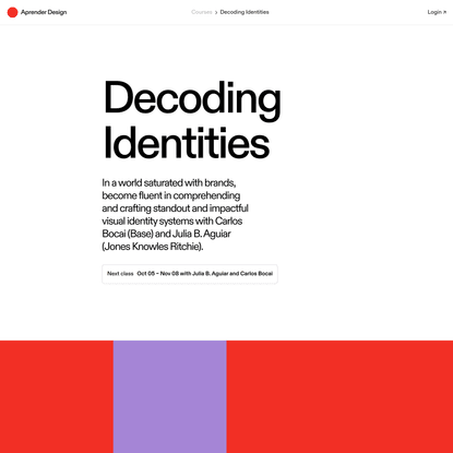 Decoding Identities – Aprender Design