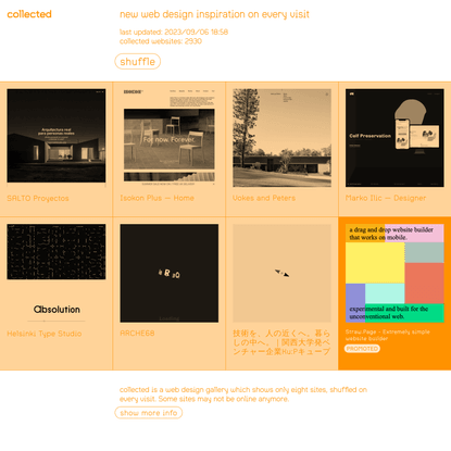 collected ✦ new web design inspiration on every visit