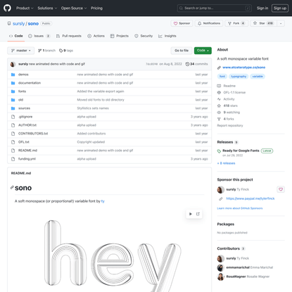 open source typefaces — Are.na
