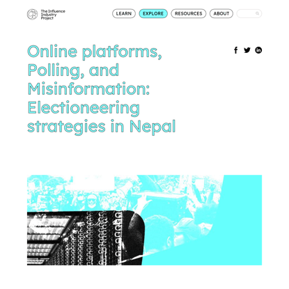 Online platforms, Polling, and Misinformation: Electioneering strategies
in Nepal
