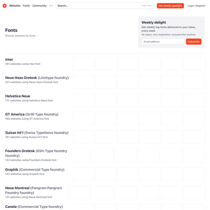 Browse websites by fonts • MaxiBestOf