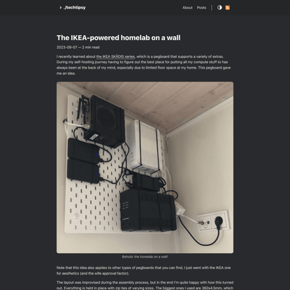 The IKEA-powered homelab on a wall