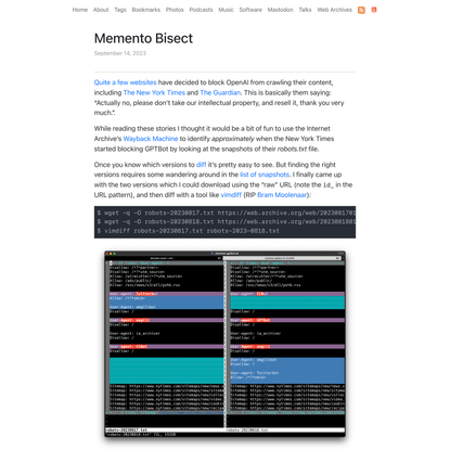 Memento Bisect